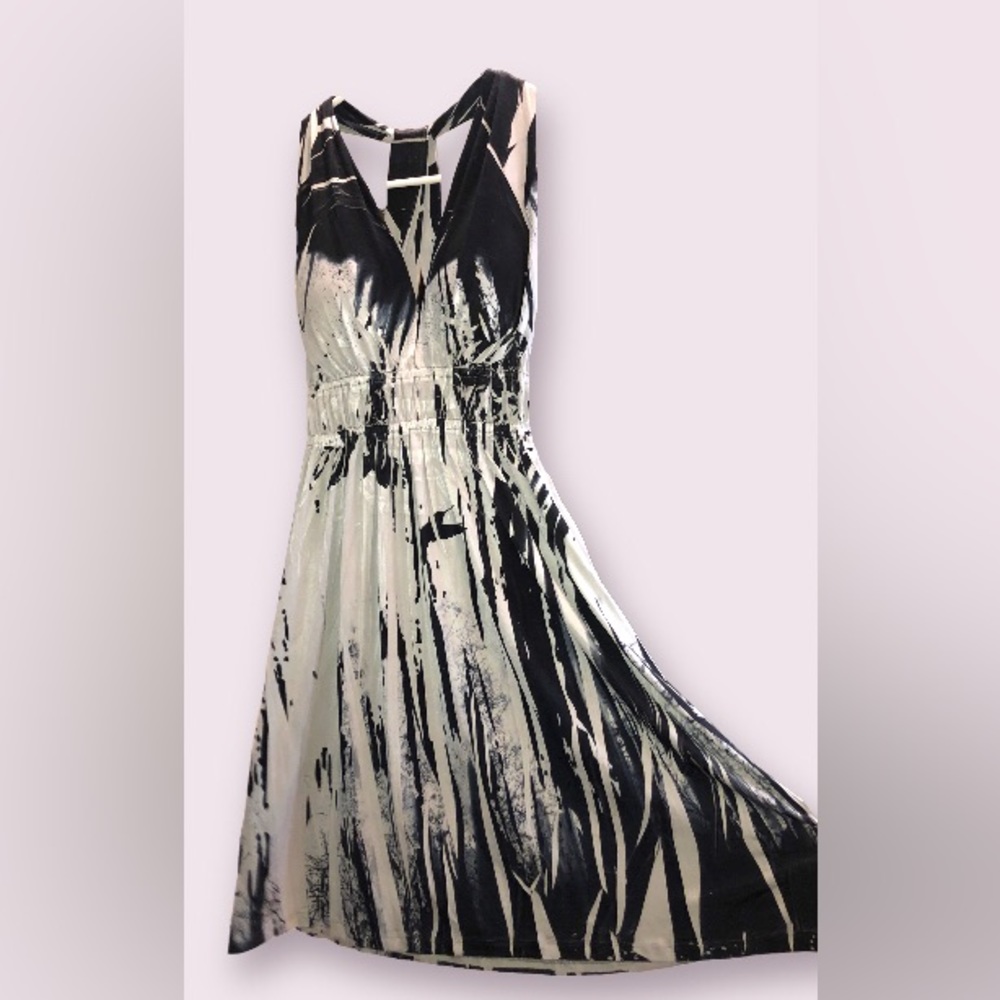 silky, flirty marilyn-style midi halter-dress... size S - Picture 2 of 3